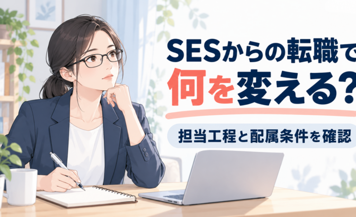 SESからの転職で何を変える？担当工程と配属条件を確認