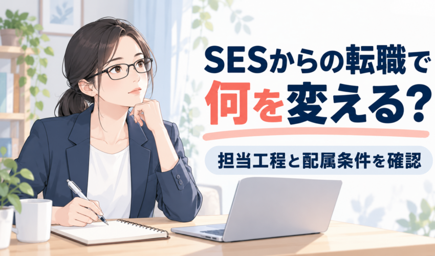 SESからの転職で何を変える？担当工程と配属条件を確認